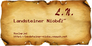 Landsteiner Niobé névjegykártya